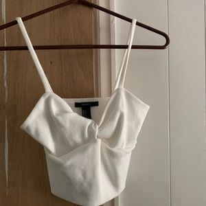 Cross Front Tank Ribbed  Top